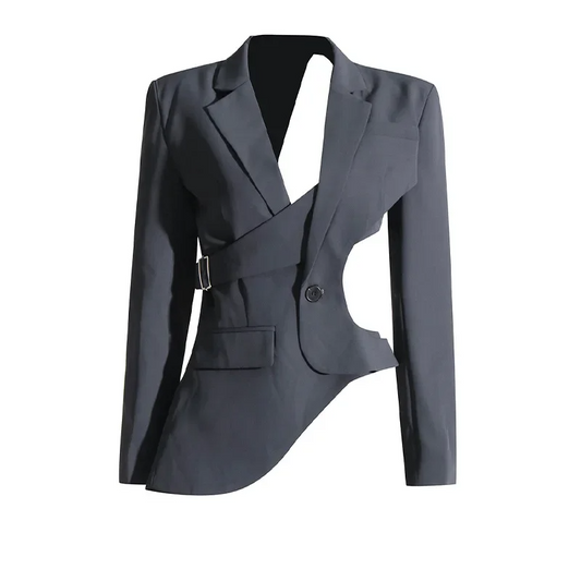 Bell Asymmetric Cutout Blazer