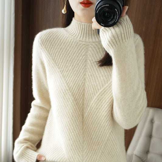 Thickened Half Turtleneck Sweater